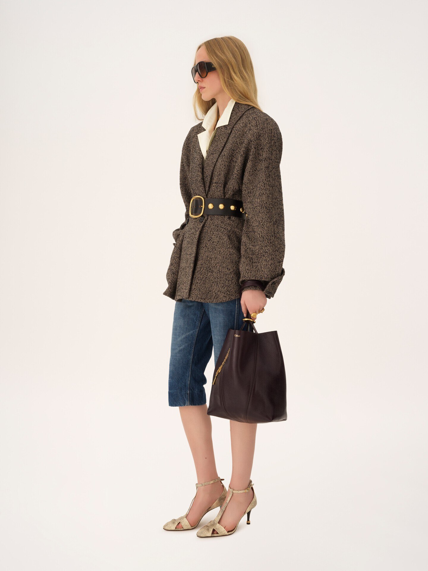 Bolso tote Chlo&eacute; Spin de cuero granulado - 7