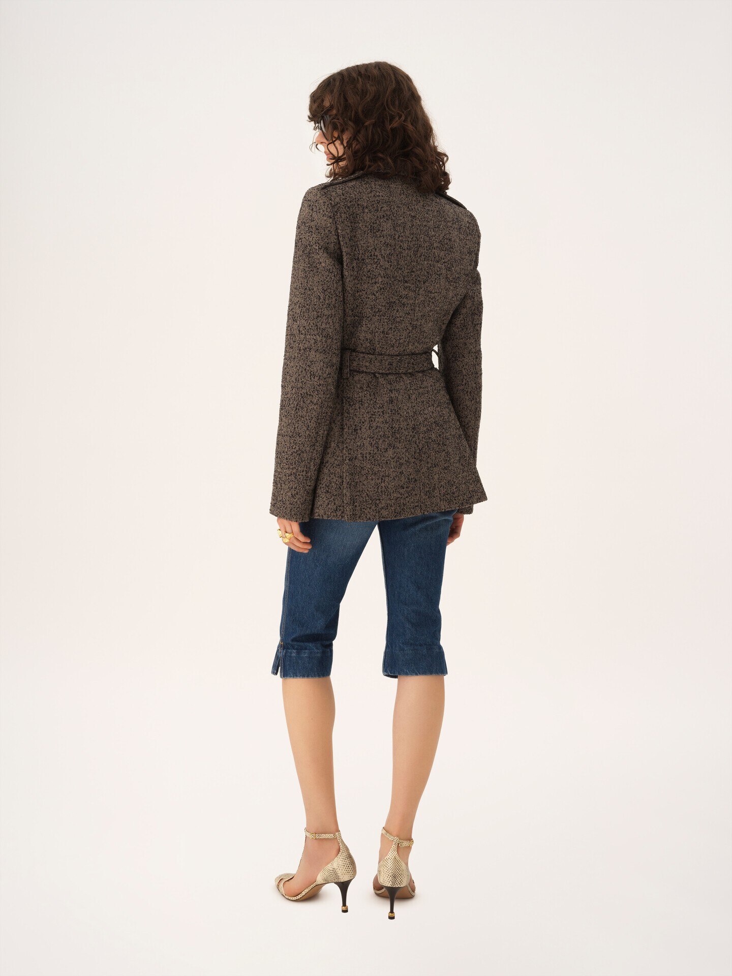 Utilitarian jacket in chevron wool - 7