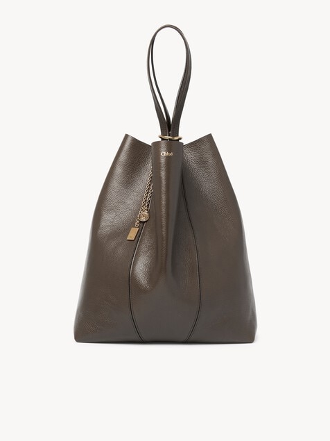 Bolso tote grande Chlo&eacute; Spin de cuero granulado