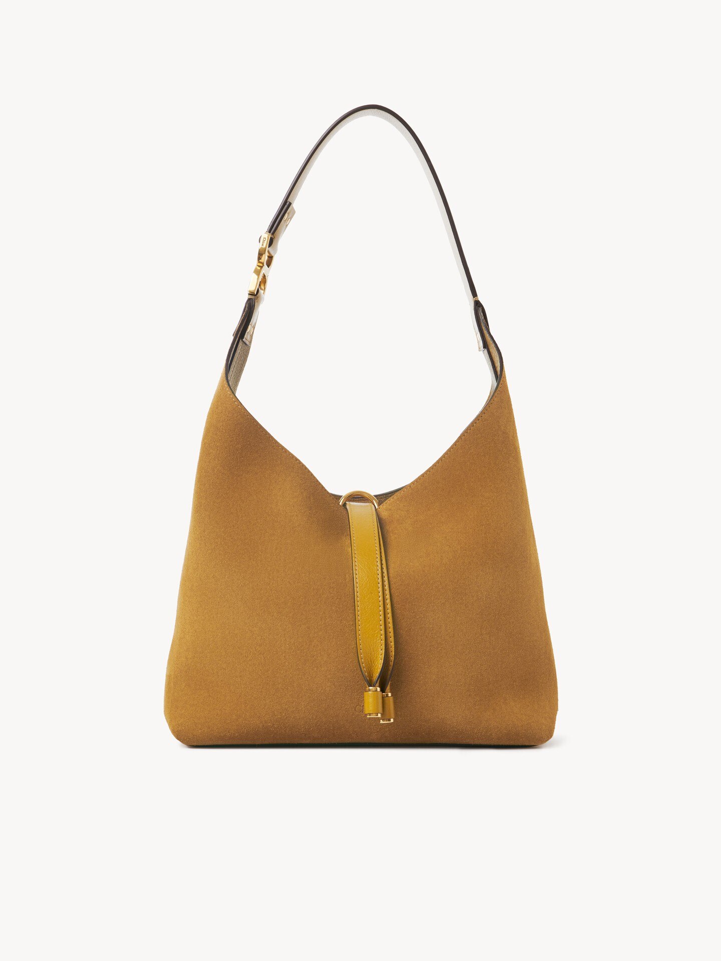 Small Marcie hobo bag in suede leather - 2