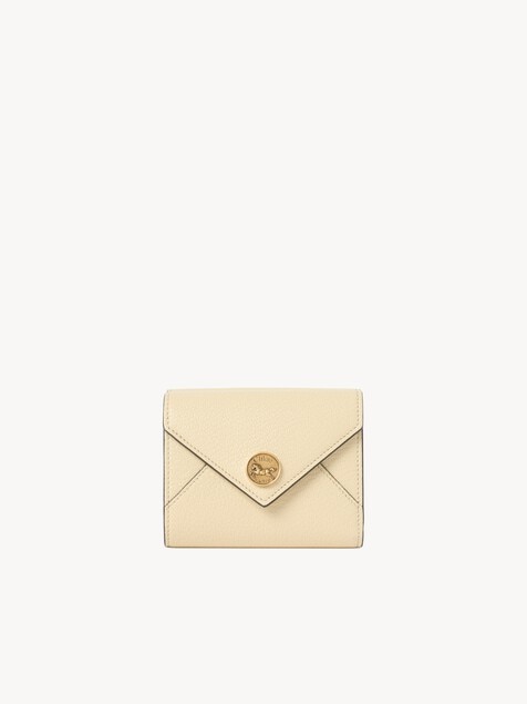 Small Envelope tri-fold wallet in grained leather