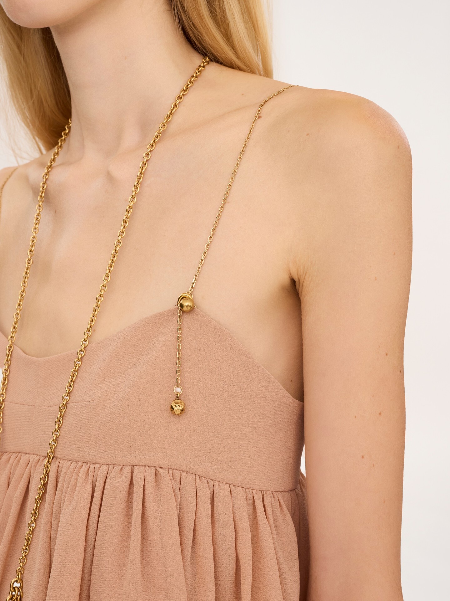 Sleeveless ruffled top in silk georgette - 6