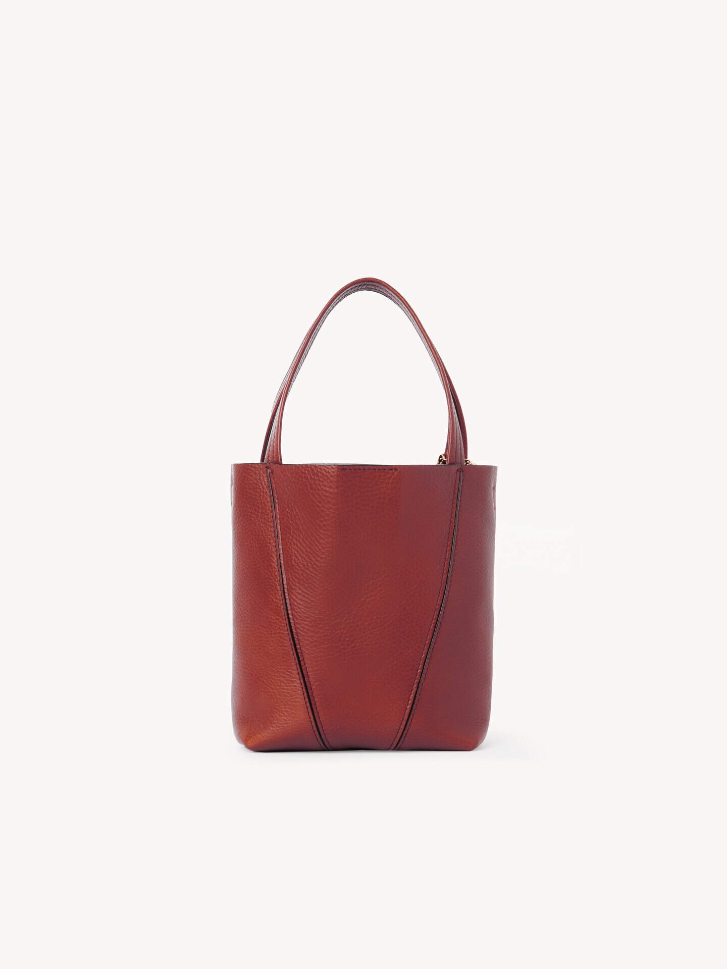 Small Chloé Spin tote bag in grained leather - 4