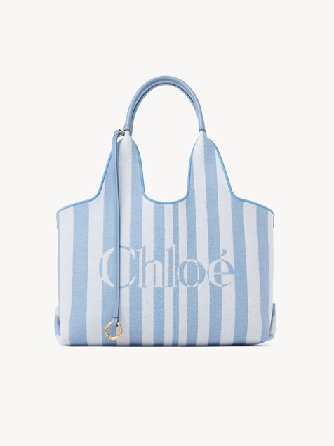 Chlo&eacute; Stripy east-west tote bag in jacquard