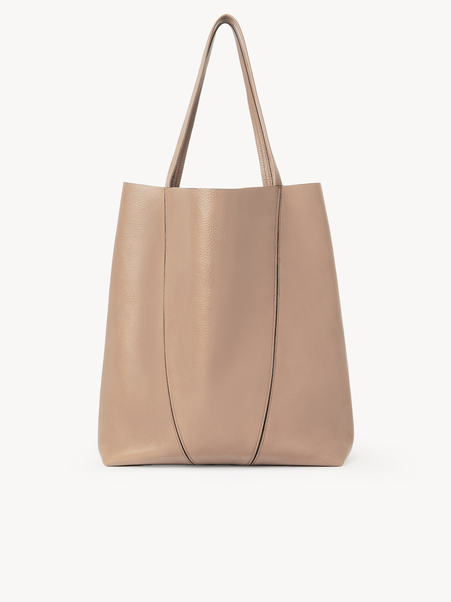 Large Chloé Spin tote bag in grained leather - 4