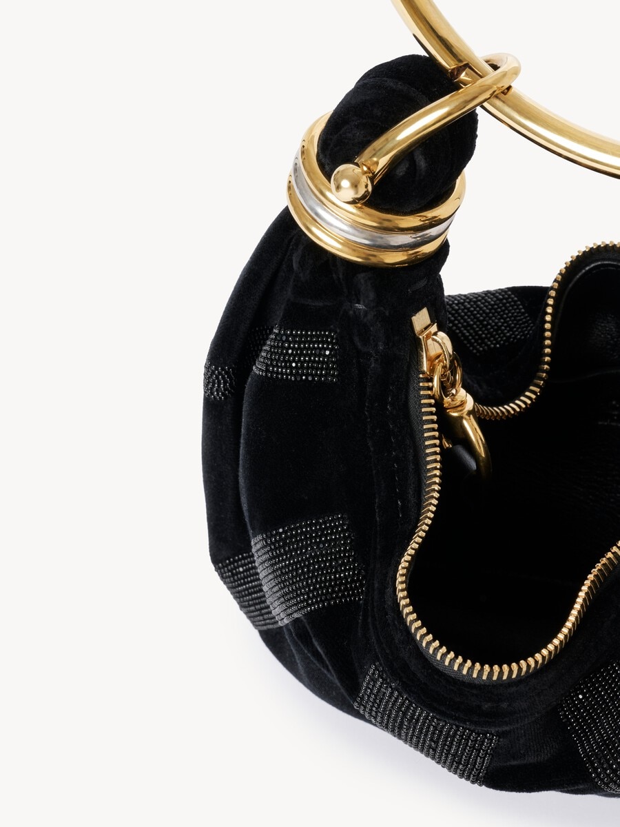 Mini Bracelet Hobo bag in suede leather - 5