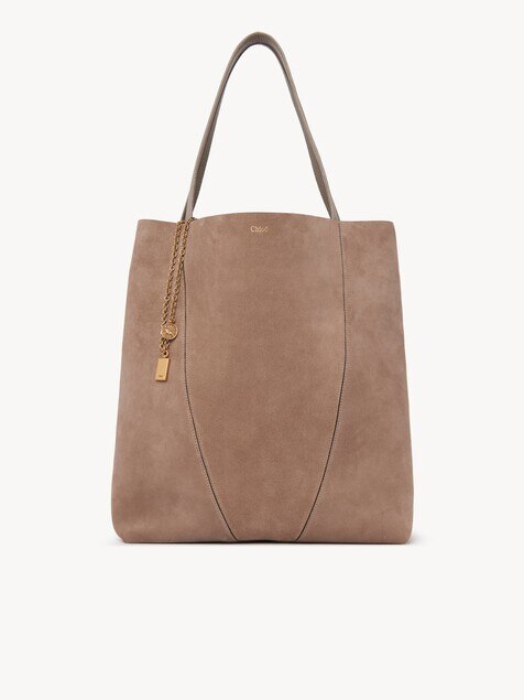 Large Chloé Spin tote bag in suede leather