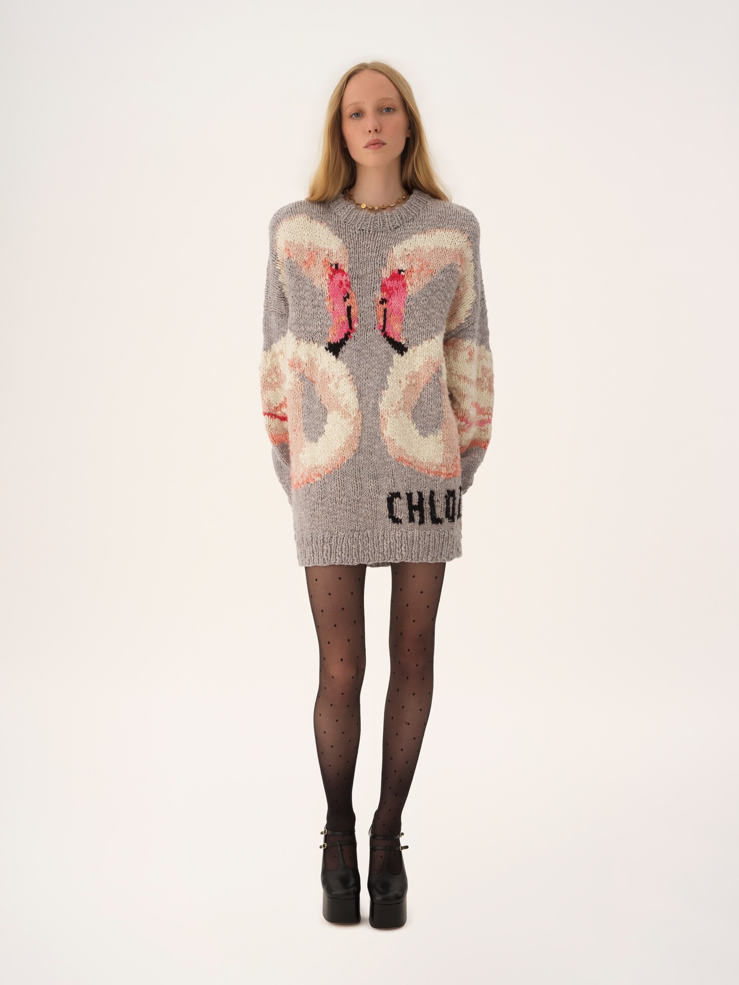 Oversized logo jumper in a wool knit - 3