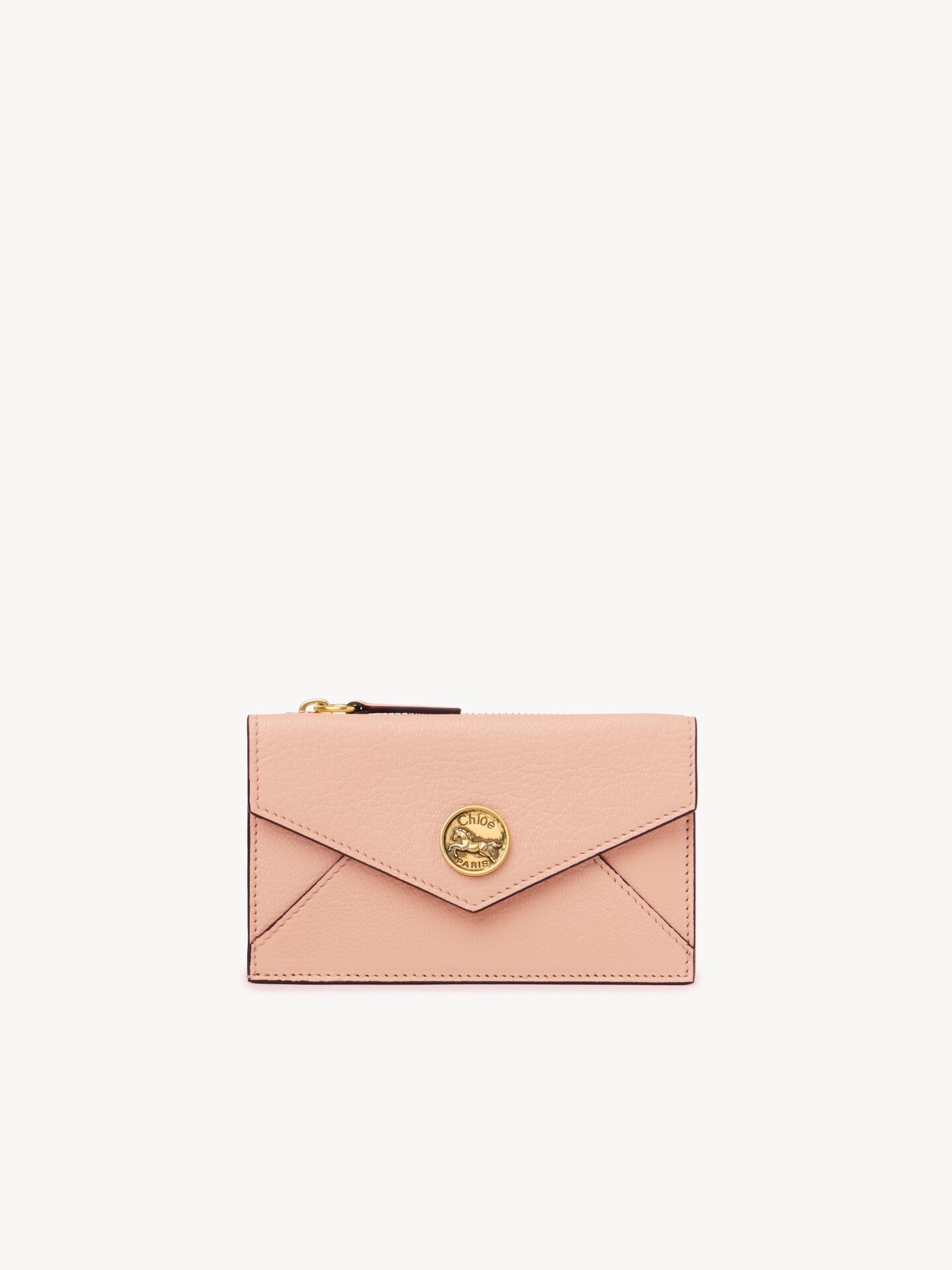 Small Envelope purse with card slots in grained leather - 2