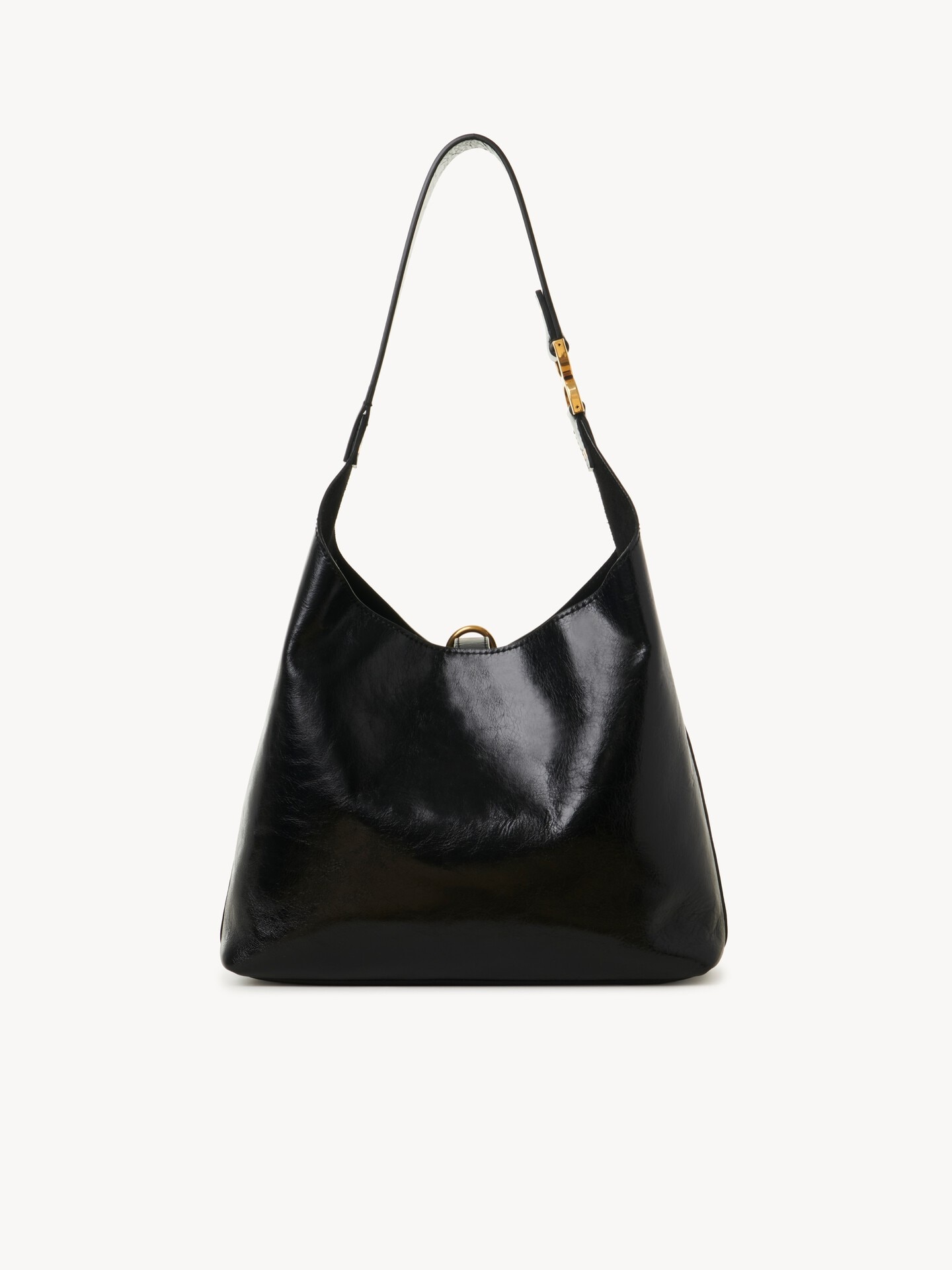 Small Marcie hobo bag in shiny leather - 5