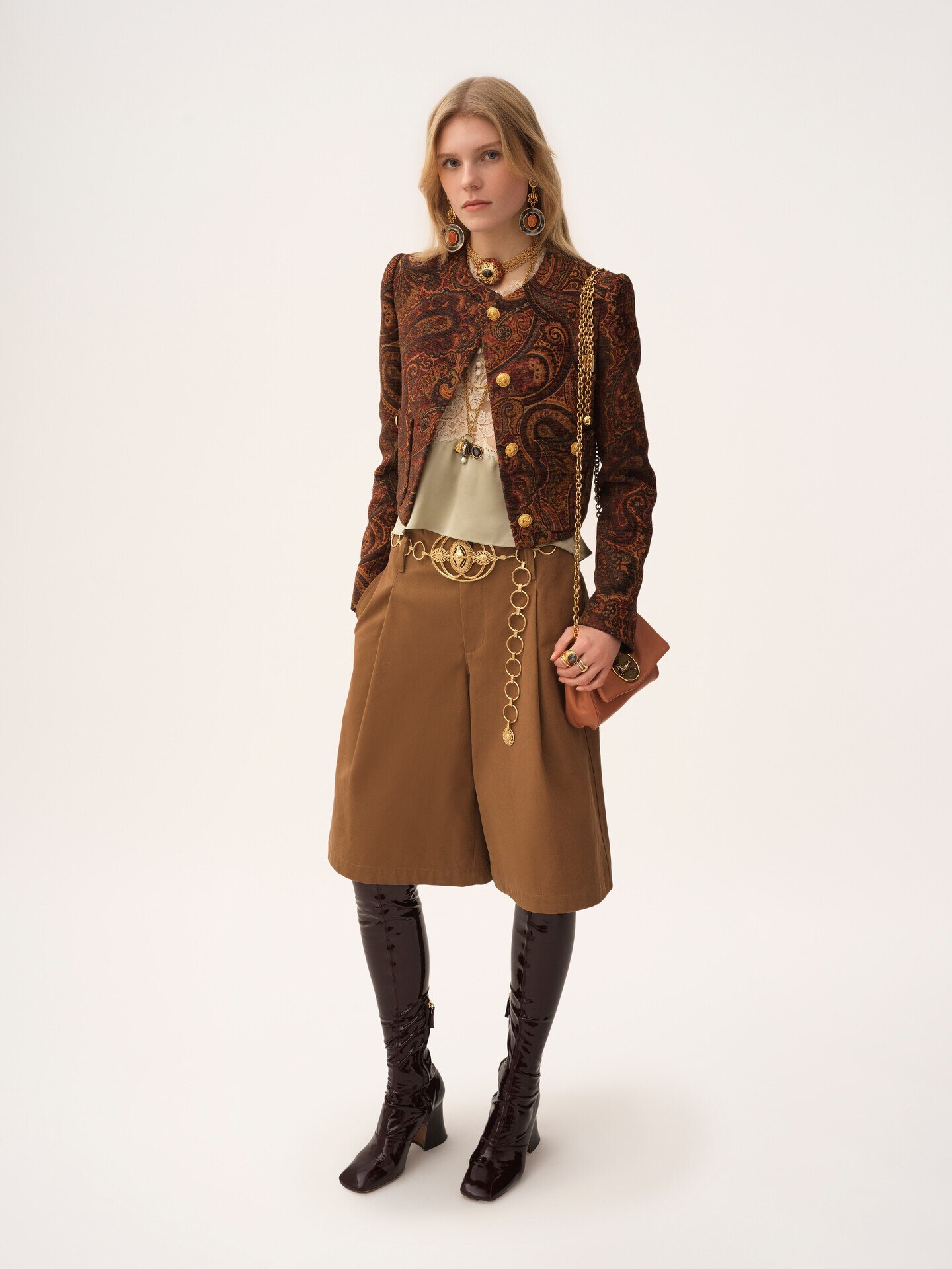 Small Chlo&eacute; Heritage shoulder bag in grained leather - 9