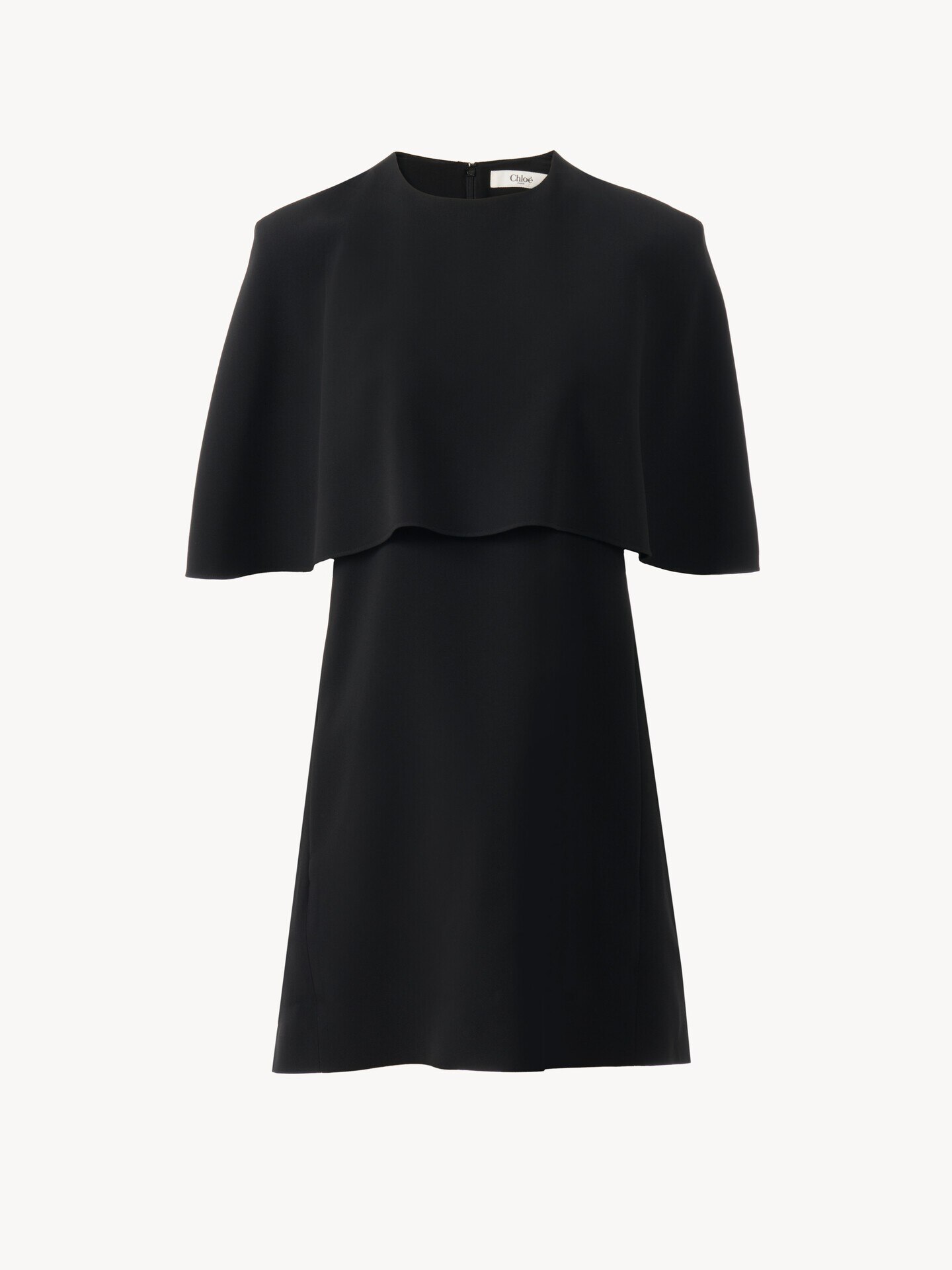 Vestido capa corto de crep&eacute; de viscosa - 2