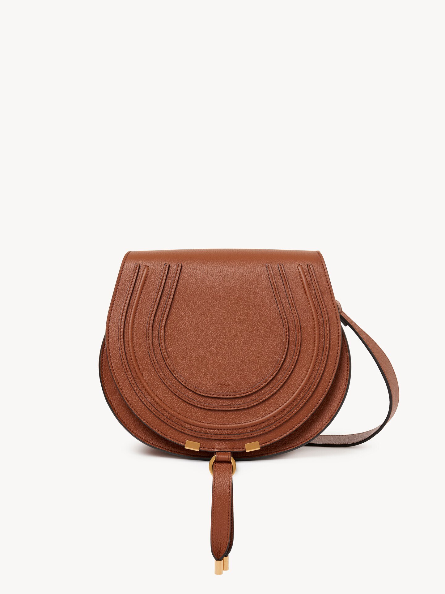 Marcie saddle bag in grained leather - 2