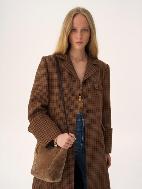 Bolso tote peque&ntilde;o Chlo&eacute; Spin de cuero de borrego