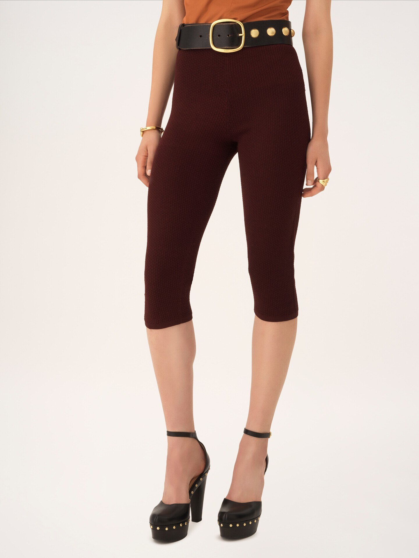 Leggings capri de punto el&aacute;stico - 4
