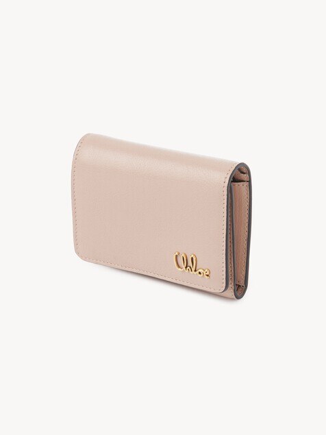 Small Chlo&eacute; Iconic tri-fold wallet with coin pocket in grained leather