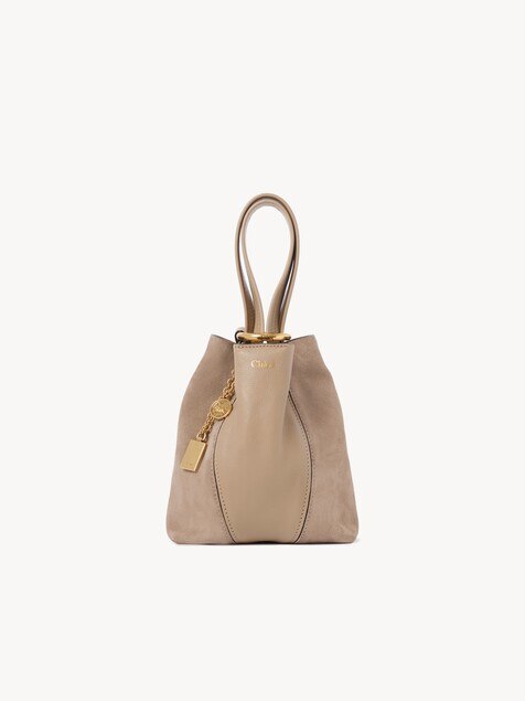 Small Chlo&eacute; Spin tote bag in grained & suede leather