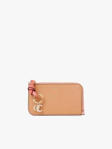 Alphabet wallet in grained leather