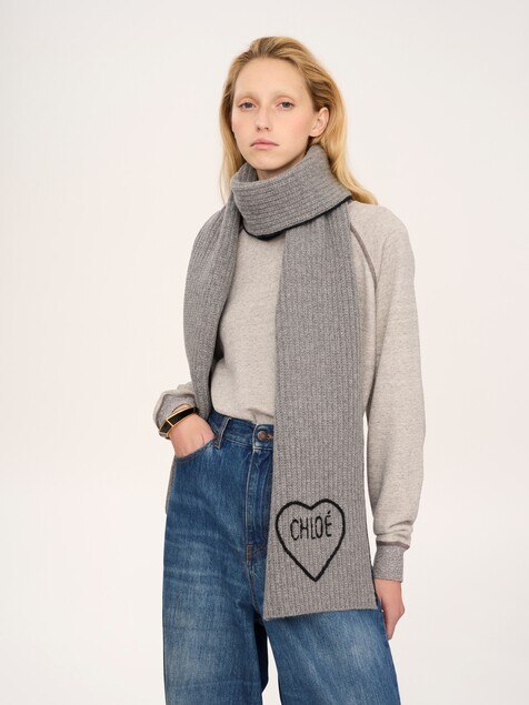 Bufanda Chlo&eacute; Encoeur de lana y cachemira