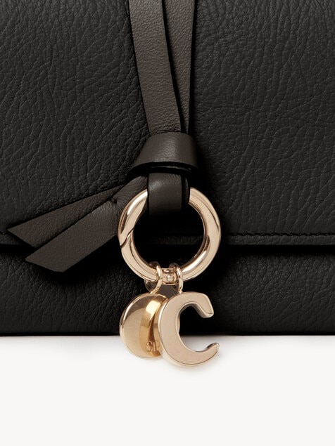 Small Alphabet tri-fold in grained leather