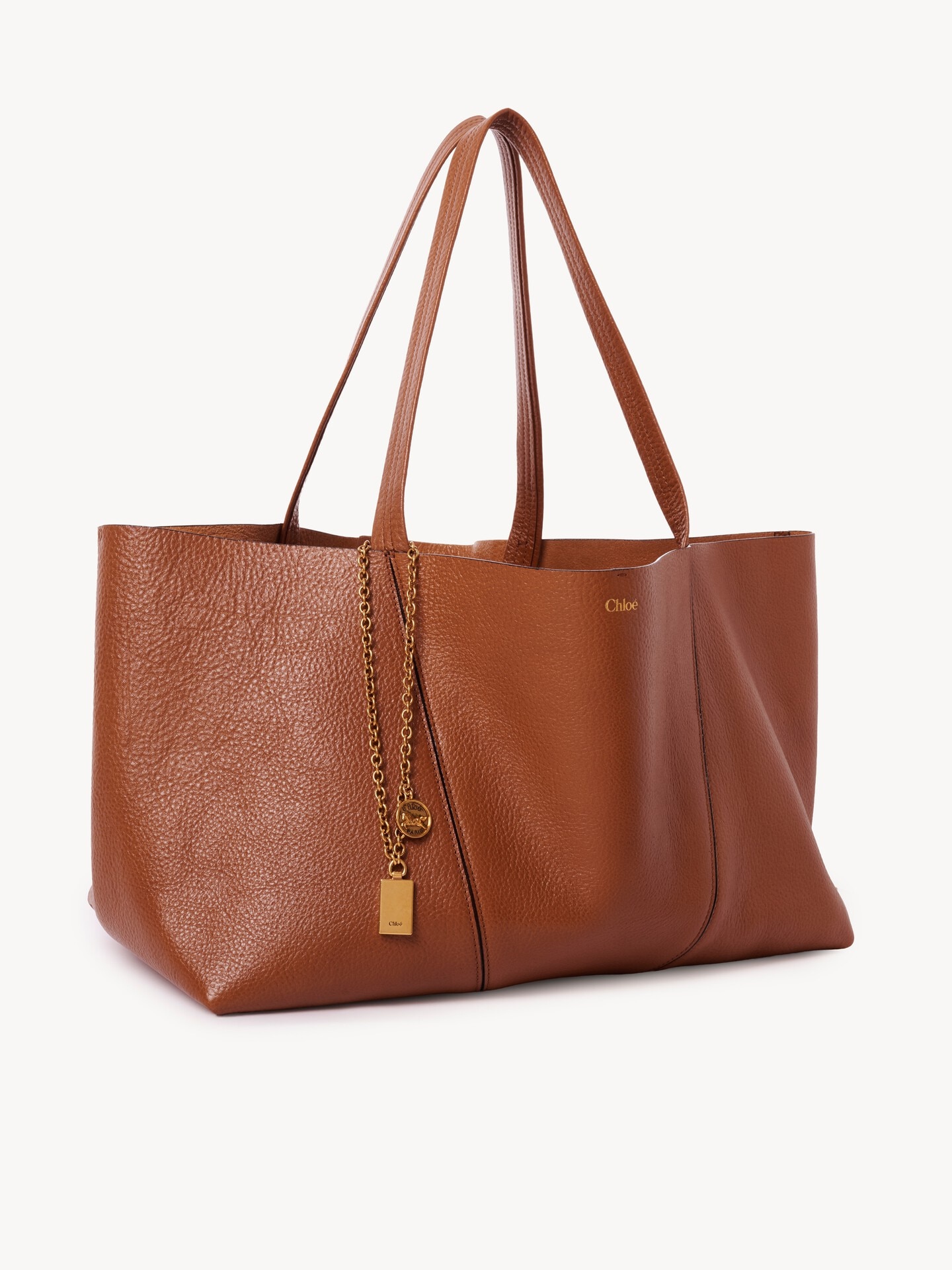 Chloé Spin east-west tote bag in grained leather - 4