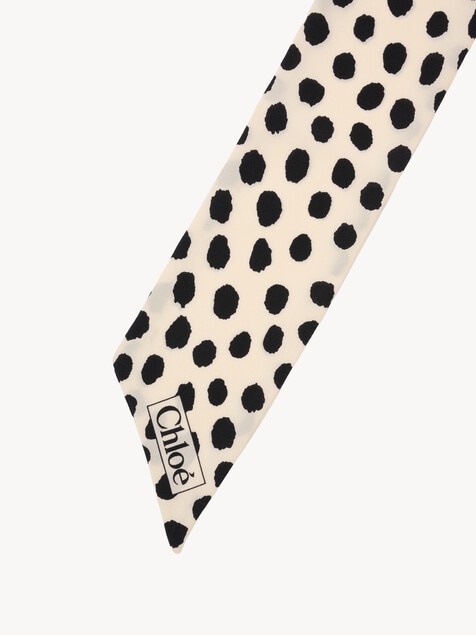 The Chlo&eacute; Spotted bandeau scarf in silk