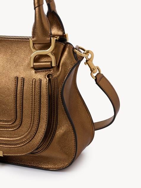 Small Marcie bag in metallic leather