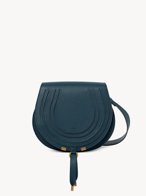 Marcie saddle bag in grained leather