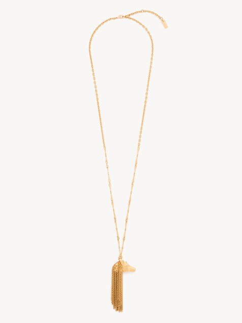 The Chlo&eacute; Chain Horse pendant necklace