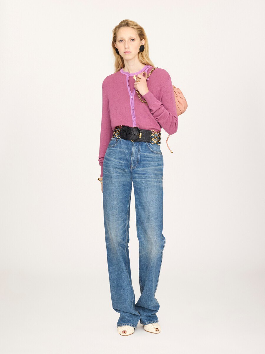 Fitted cardigan in a wool knit - 3