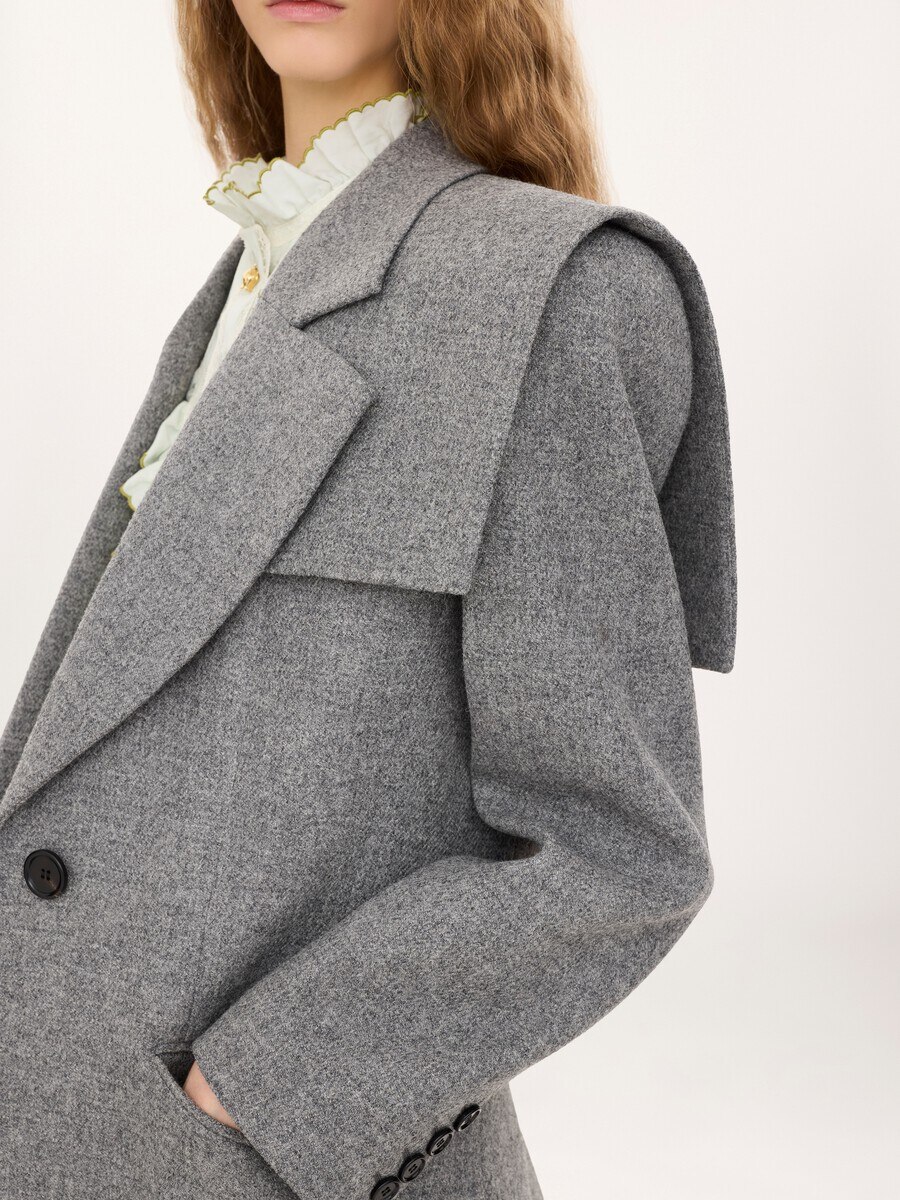 Single-breasted tailored jacket in chin&eacute; wool - 7