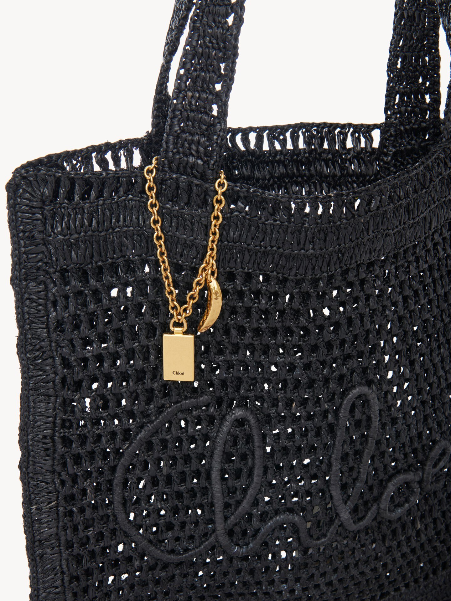 Bolso tote Summer Banana de rafia - 9