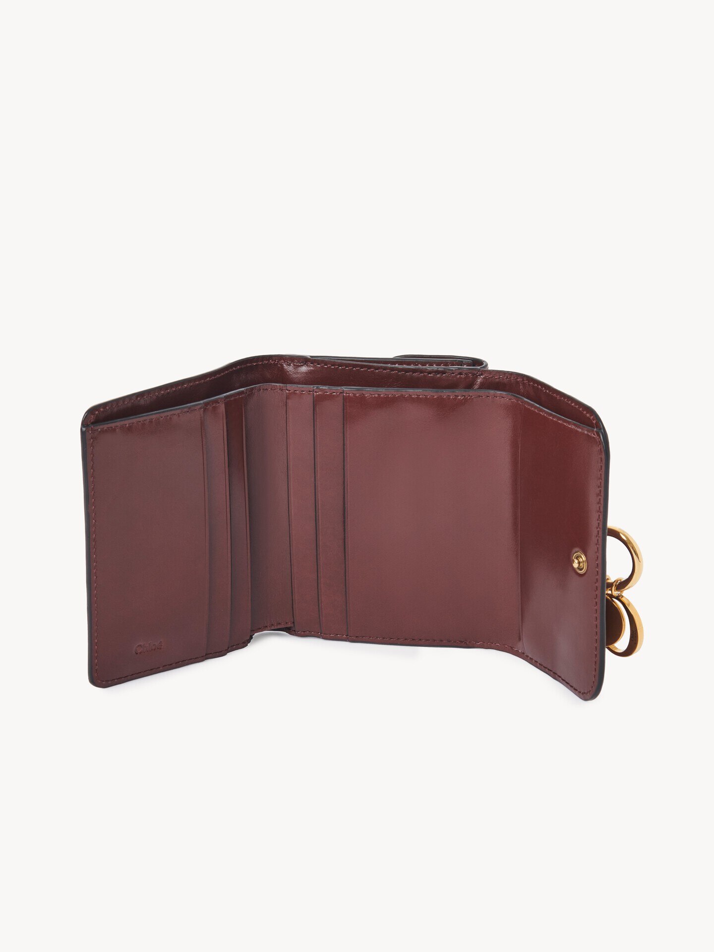 Small Alphabet tri-fold in shiny leather - 5