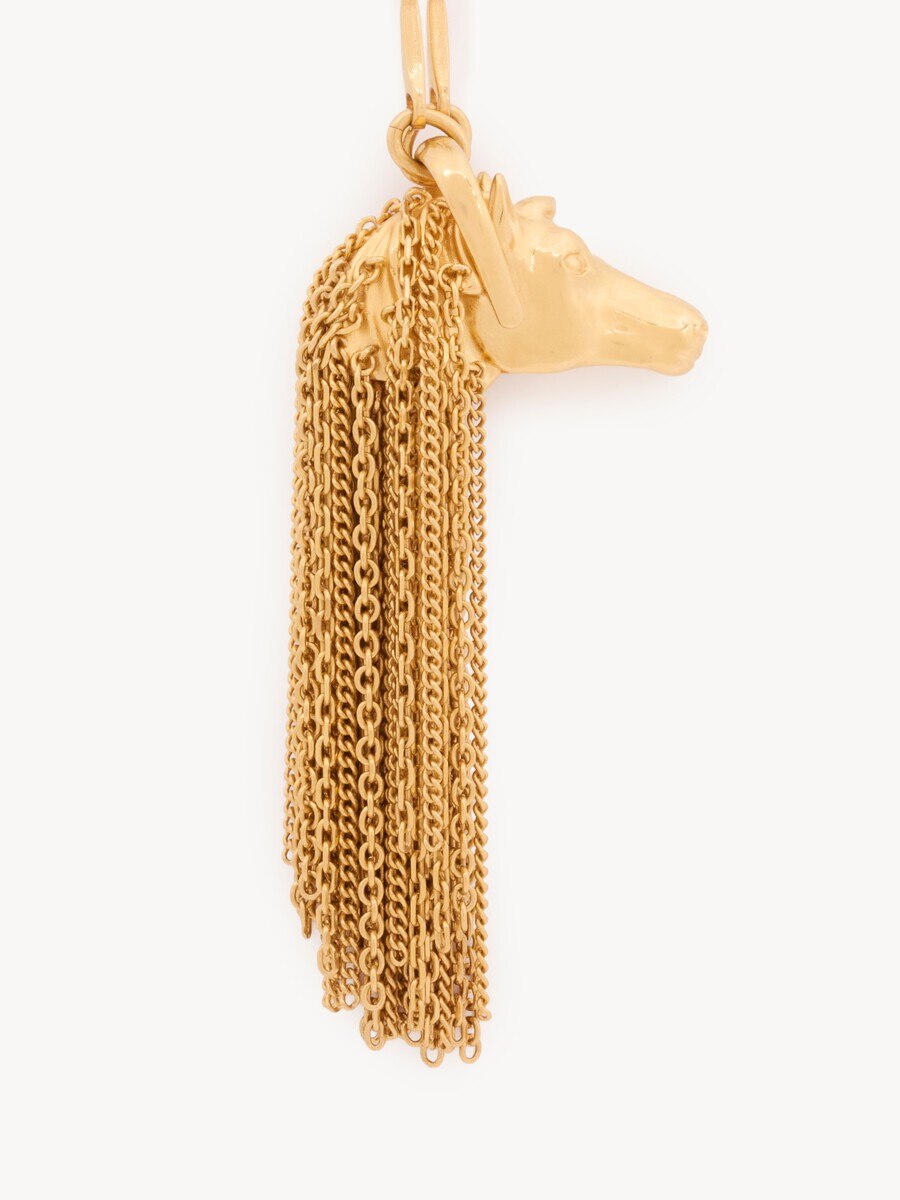 The Chlo&eacute; Chain Horse pendant necklace - 4
