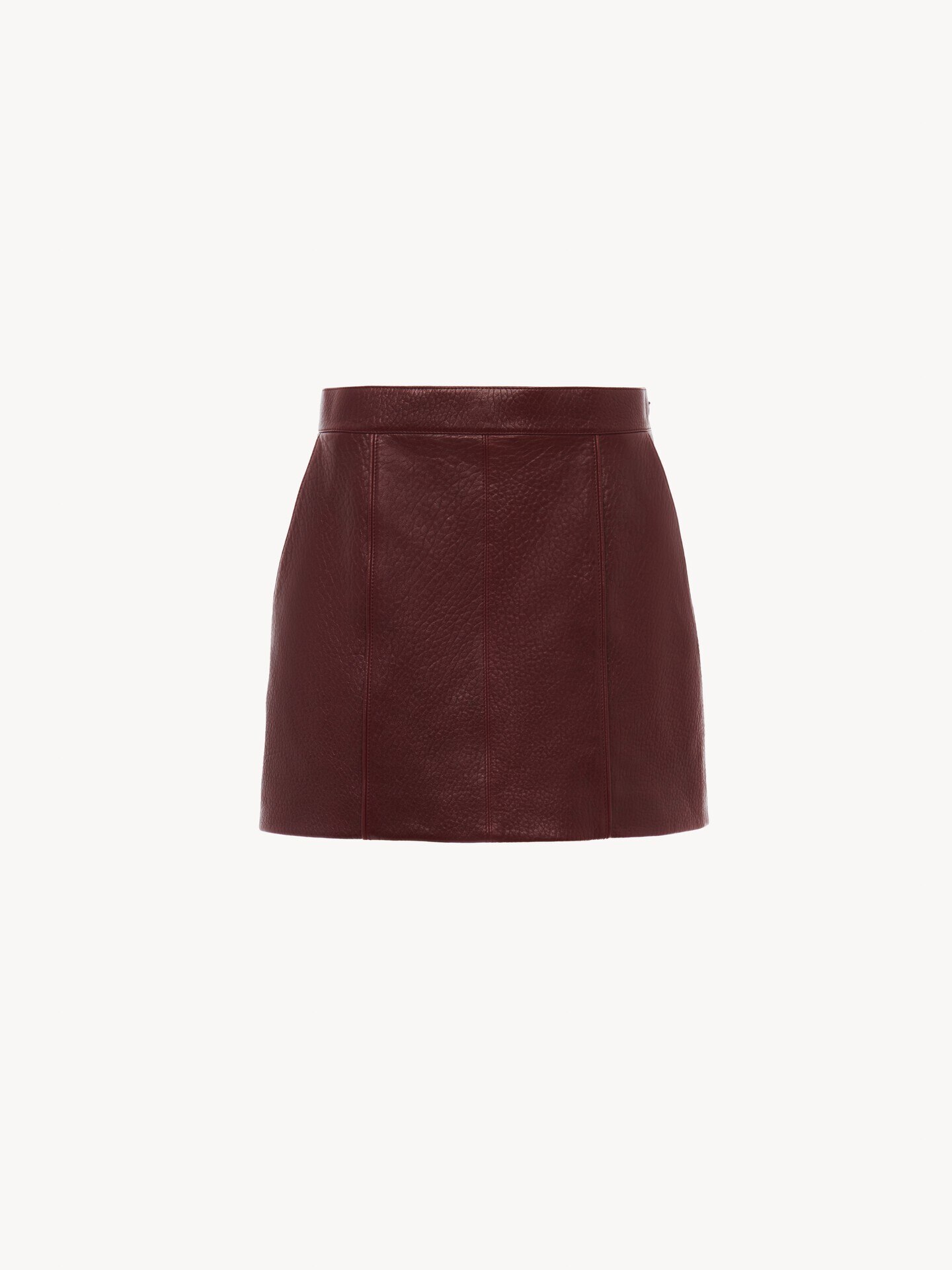 Straight mini skirt in leather - 2