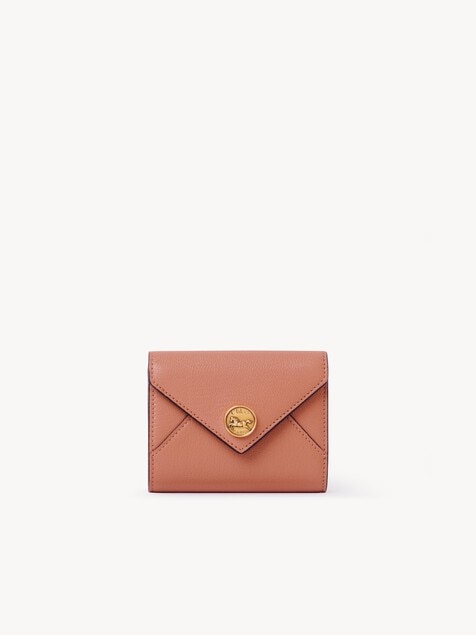 Small Envelope tri-fold in grained leather