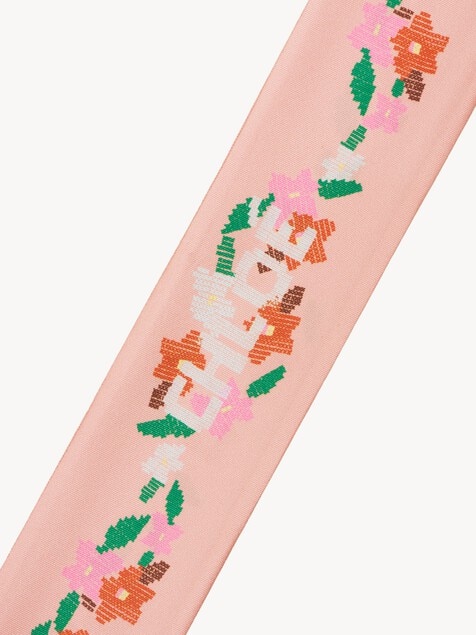 Pa&ntilde;uelo bandeau Chlo&eacute; Parrot en twill de seda