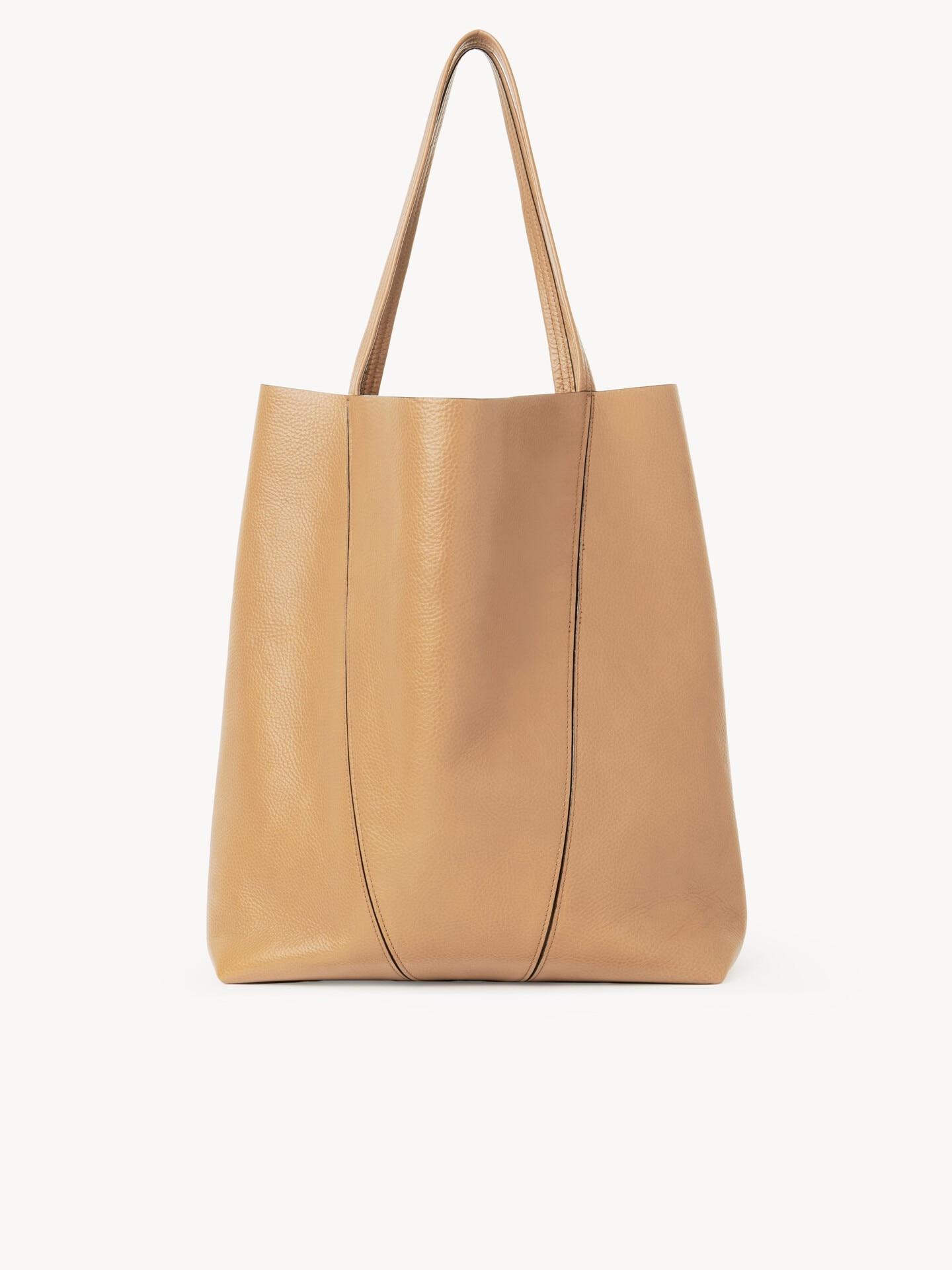 Large Chloé Spin tote bag in grained leather - 4