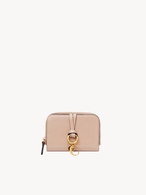 Alphabet bifold wallet in shiny leather