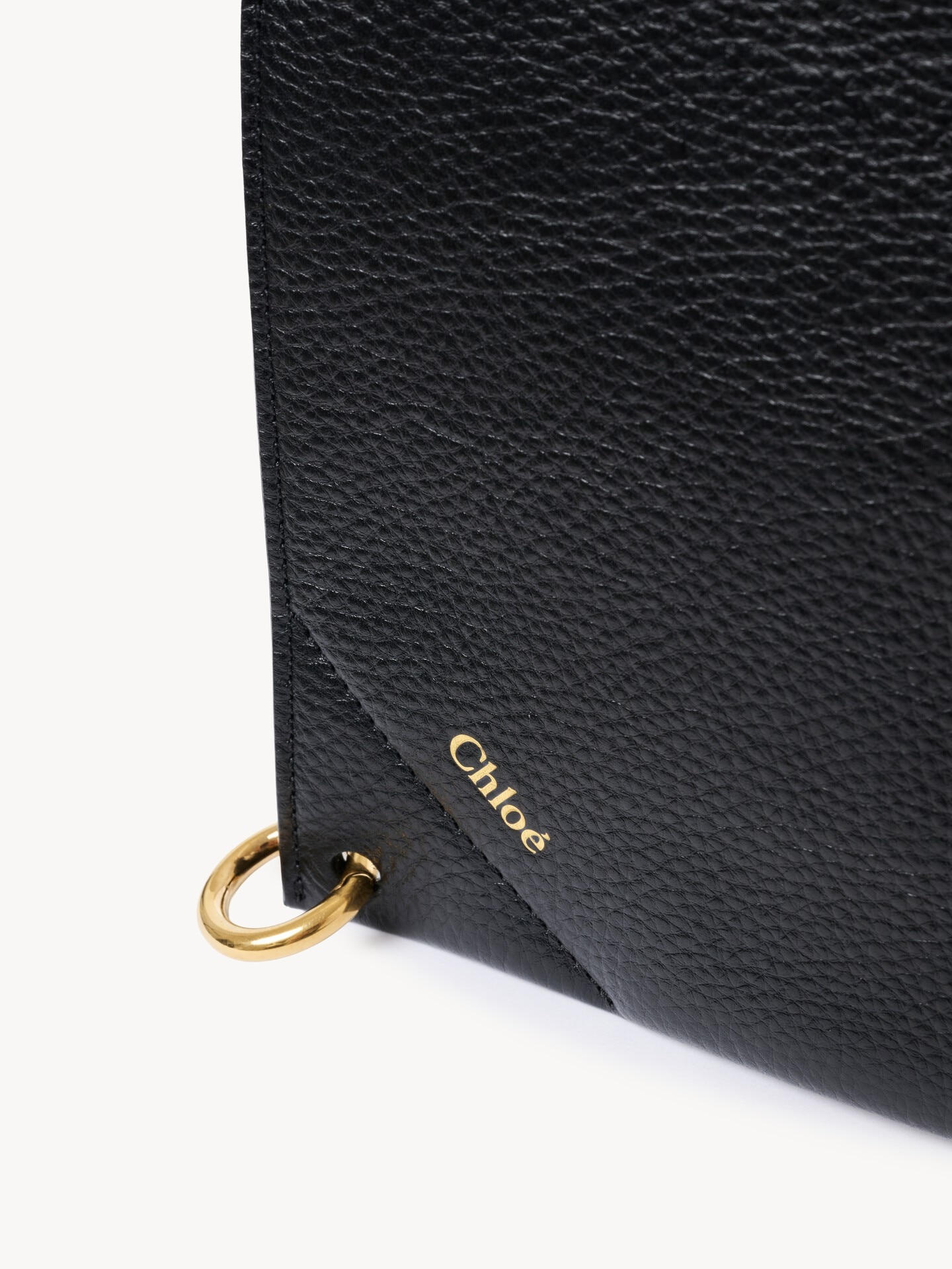 Chloé Spin zipped pouch in grained leather - 5
