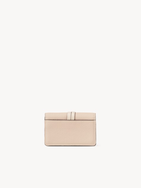 Alphabet card holder in grained leather