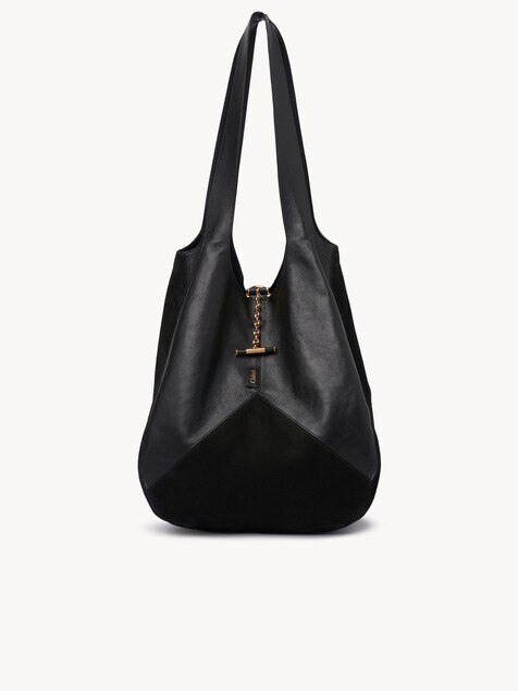 Bolso Chlo&eacute; Balloon de cuero granulado y ante