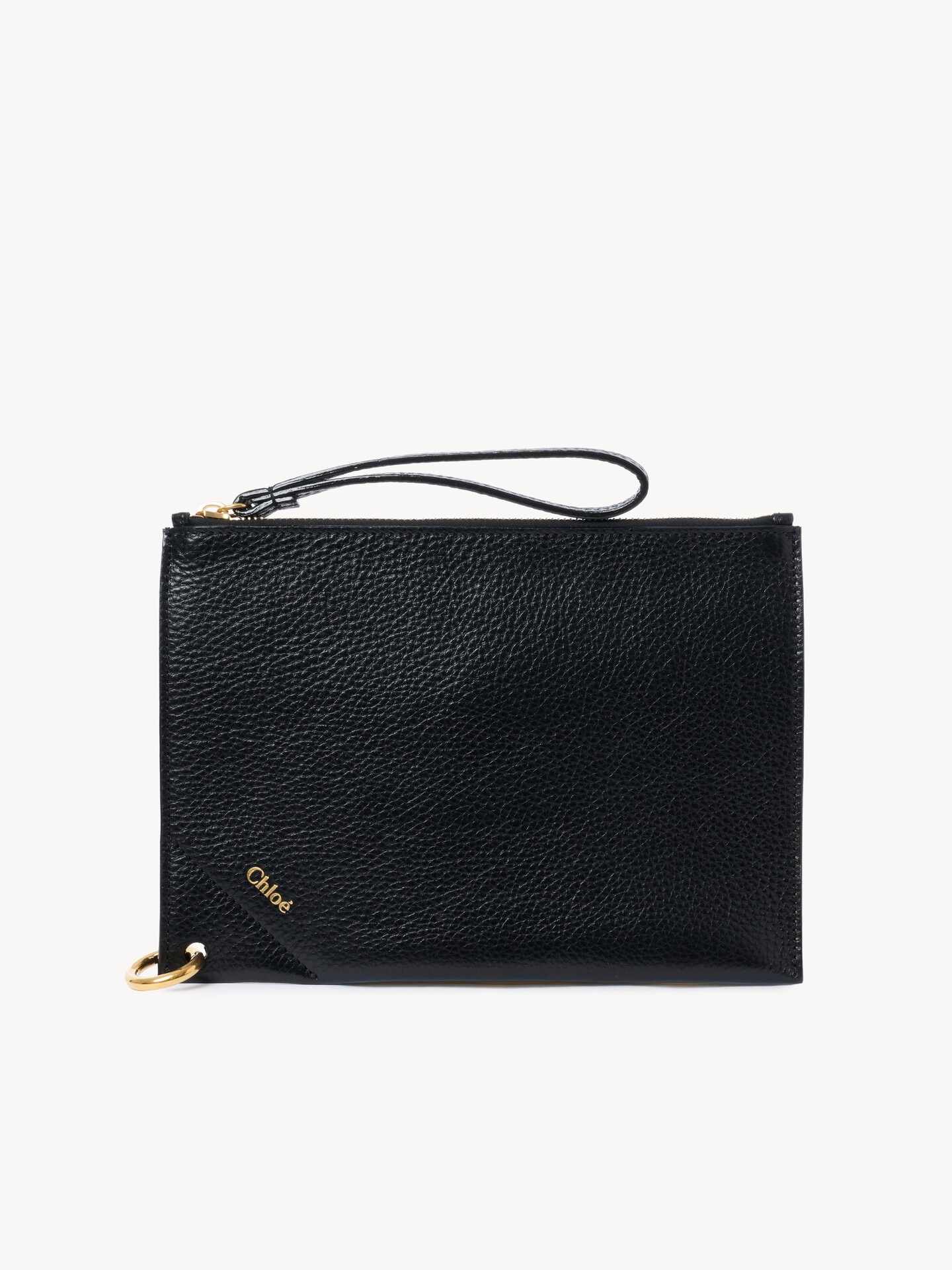 Chloé Spin zipped pouch in grained leather - 2