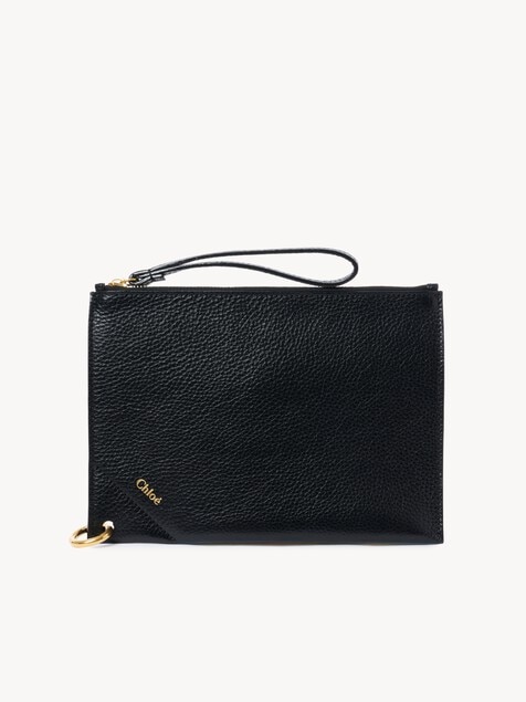 Chloé Spin zipped pouch in grained leather