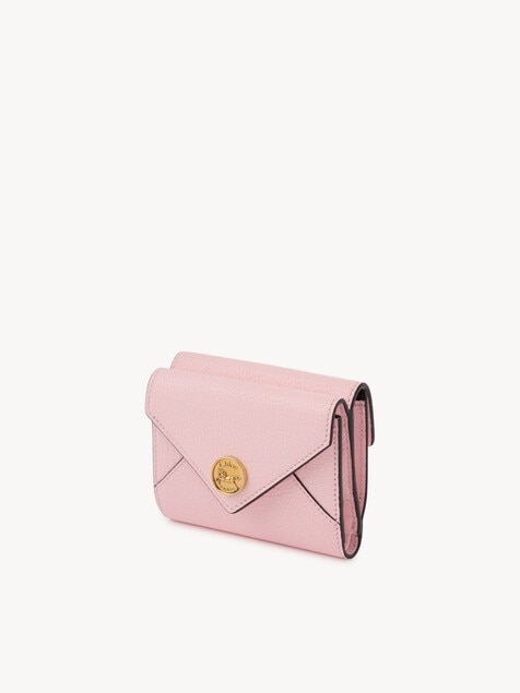 Small Envelope tri-fold in grained leather