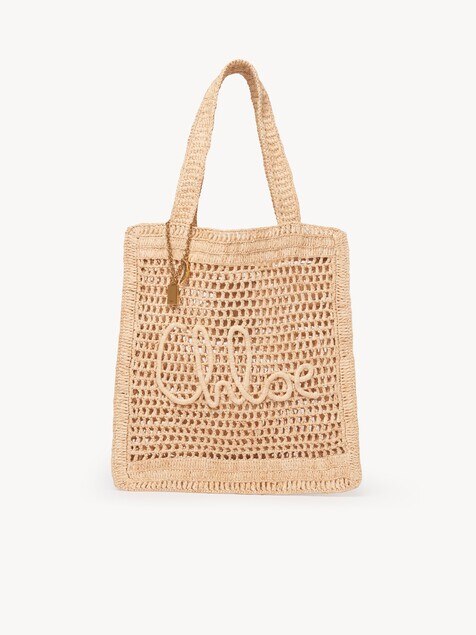 Summer Banana tote bag in raffia