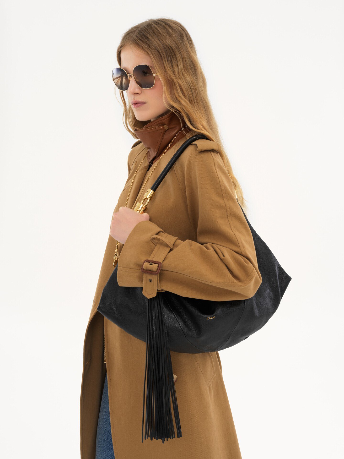 Chlo&eacute; Foulard shoulder bag in grained leather - 3