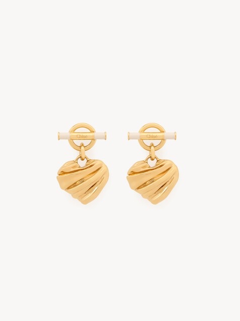 Pendientes Chlo&eacute; Pleated Heart