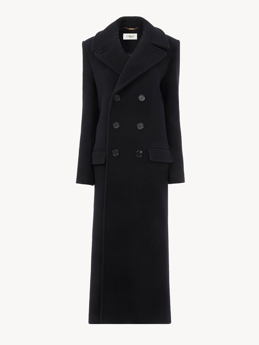 Long double-breasted coat in double-face wool - 2