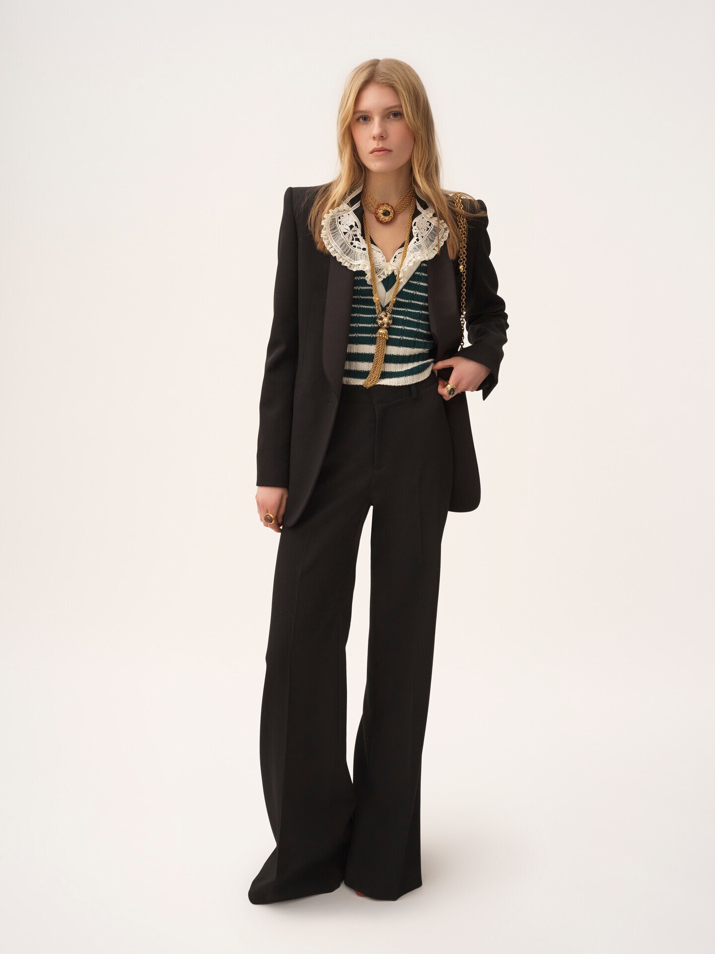 Tuxedo jacket in wool grain de poudre - 3